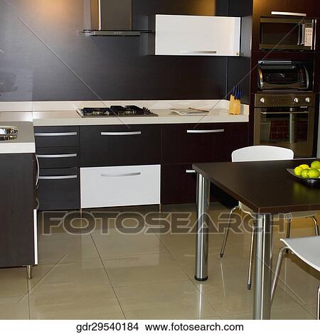Interiors of a kitchen View Large Photo Image Picture - Interiors of a kitchen. Fotosearch
