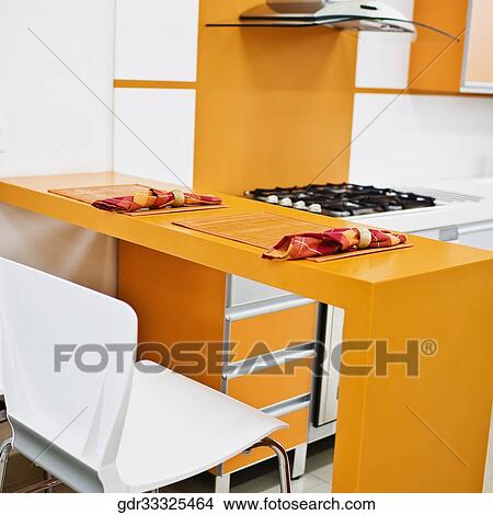 Picture - Interiors of a kitchen. Fotosearch