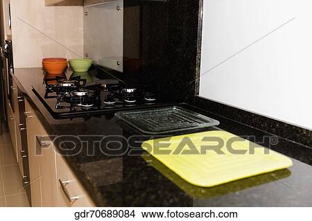 Picture - Interiors of a kitchen. Fotosearch