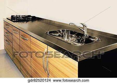 Interiors of a kitchen View Large Photo Image Picture - Interiors of a kitchen. Fotosearch