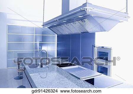 Interiors of a kitchen View Large Photo Image Picture - Interiors of a kitchen. Fotosearch