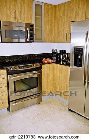 Interiors of a kitchen View Large Photo Image Stock Image - Interiors of a kitchen. Fotosearch