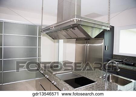 Interiors of a kitchen View Large Photo Image Stock Image - Interiors of a kitchen. Fotosearch