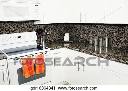 Stock Image - Interiors of a kitchen. Fotosearch
