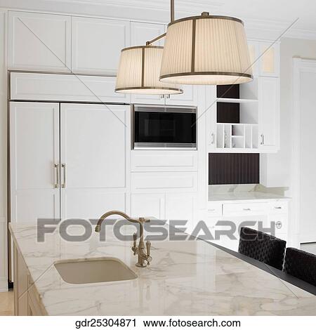 Stock Image - Interiors of a kitchen. Fotosearch