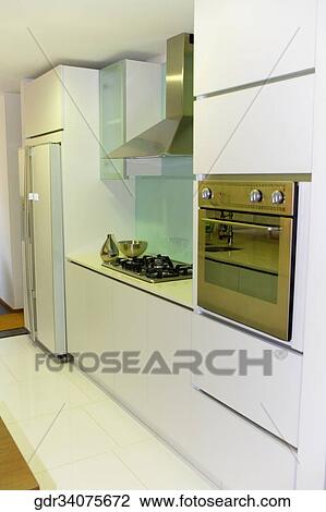 Stock Image - Interiors of a kitchen. Fotosearch