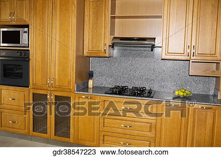 Interiors of a kitchen View Large Photo Image Stock Image - Interiors of a kitchen. Fotosearch