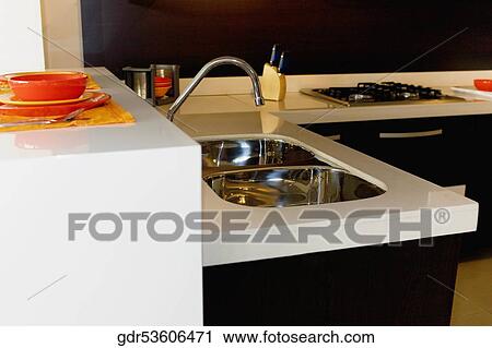 Interiors of a kitchen View Large Photo Image Stock Image - Interiors of a kitchen. Fotosearch