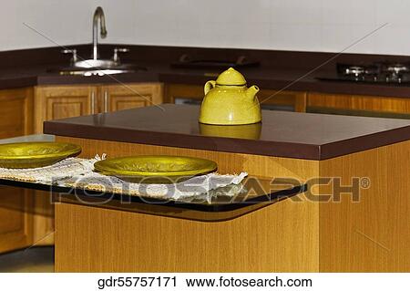 Interiors of a kitchen View Large Photo Image Stock Image - Interiors of a kitchen. Fotosearch