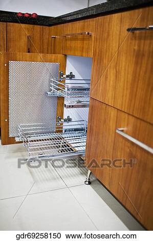 Stock Image - Interiors of a kitchen. Fotosearch