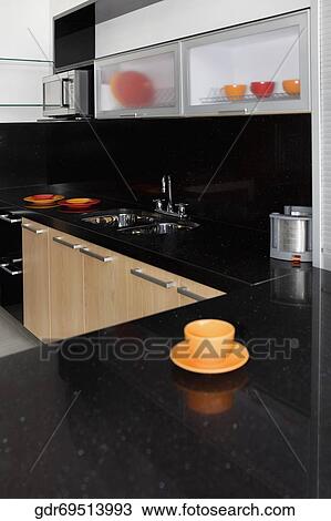 Interiors of a kitchen View Large Photo Image Stock Image - Interiors of a kitchen. Fotosearch