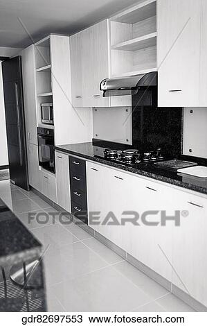 Interiors of a kitchen View Large Photo Image Stock Image - Interiors of a kitchen. Fotosearch