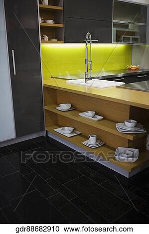 Interiors of a kitchen View Large Photo Image Stock Image - Interiors of a kitchen. Fotosearch