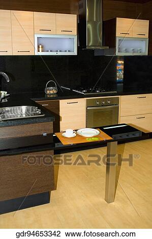 Interiors of a kitchen View Large Photo Image Stock Image - Interiors of a kitchen. Fotosearch