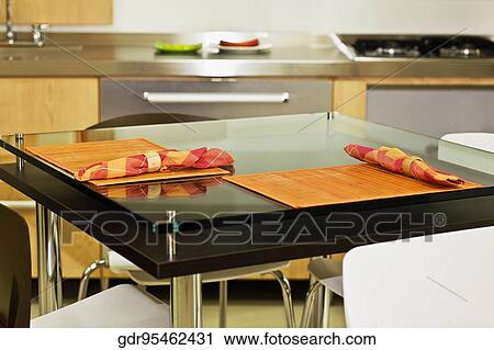 Stock Image - Interiors of a kitchen. Fotosearch