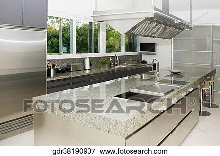 Interiors of a kitchen View Large Photo Image Stock Photo - Interiors of a kitchen. Fotosearch