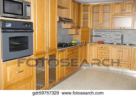 Interiors of a kitchen View Large Photo Image Stock Photo - Interiors of a kitchen. Fotosearch