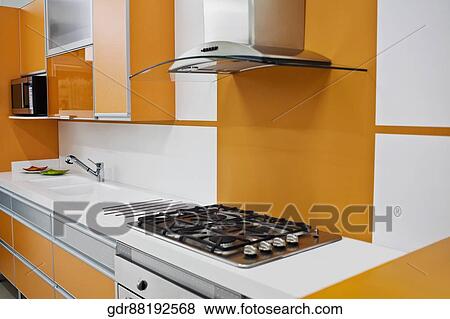 Interiors of a kitchen View Large Photo Image Stock Photo - Interiors of a kitchen. Fotosearch