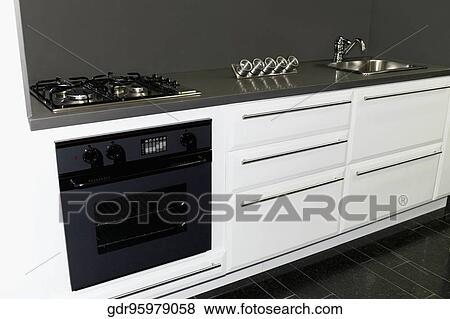 Interiors of a kitchen View Large Photo Image Stock Photo - Interiors of a kitchen. Fotosearch