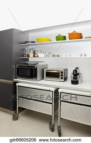 Interiors of a kitchen View Large Photo Image Stock Photograph - Interiors of a kitchen. Fotosearch