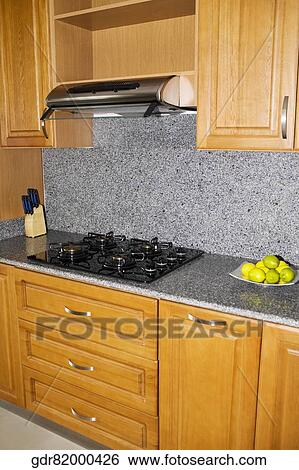 Stock Photograph - Interiors of a kitchen. Fotosearch
