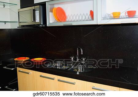 Stock Photography - Interiors of a kitchen. Fotosearch