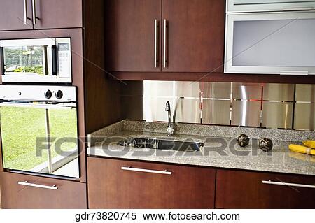 Interiors of a kitchen View Large Photo Image Stock Photography - Interiors of a kitchen. Fotosearch