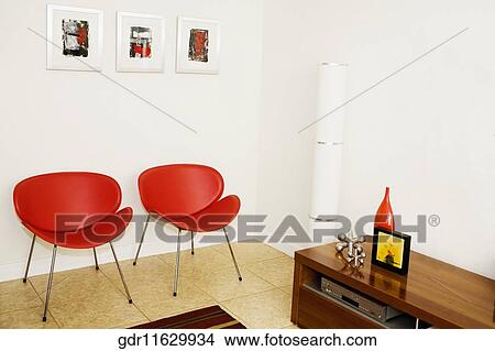 Interiors of a living room View Large Photo Image Picture - Interiors of a living room. Fotosearch