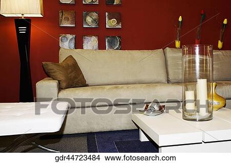 Picture - Interiors of a living room. Fotosearch