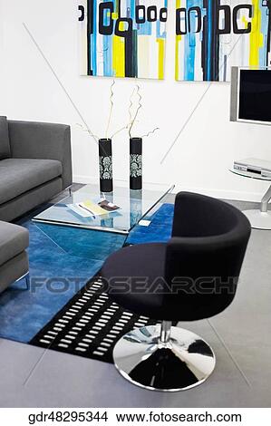 Interiors of a living room View Large Photo Image Picture - Interiors of a living room. Fotosearch