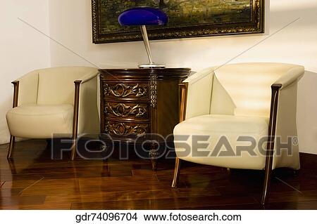 Interiors of a living room View Large Photo Image Picture - Interiors of a living room. Fotosearch