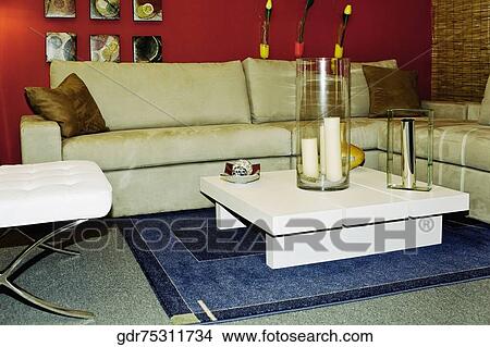 Interiors of a living room View Large Photo Image Picture - Interiors of a living room. Fotosearch
