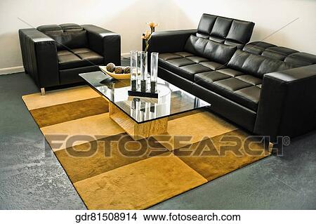 Picture - Interiors of a living room. Fotosearch