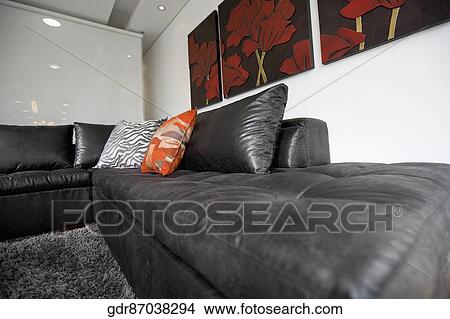 Interiors of a living room View Large Photo Image Picture - Interiors of a living room. Fotosearch