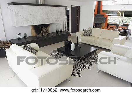 Interiors of a living room View Large Photo Image Stock Image - Interiors of a living room. Fotosearch