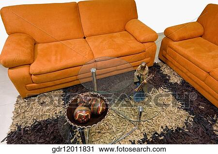 Stock Image - Interiors of a living room. Fotosearch