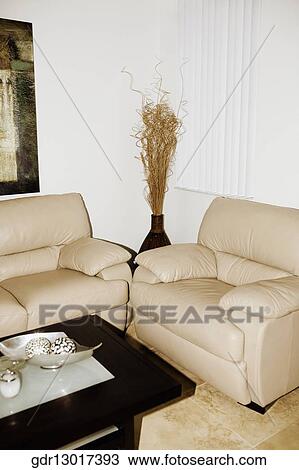 Stock Image - Interiors of a living room. Fotosearch