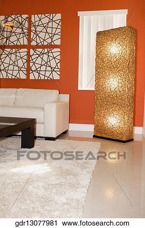 Interiors of a living room View Large Photo Image Stock Image - Interiors of a living room. Fotosearch