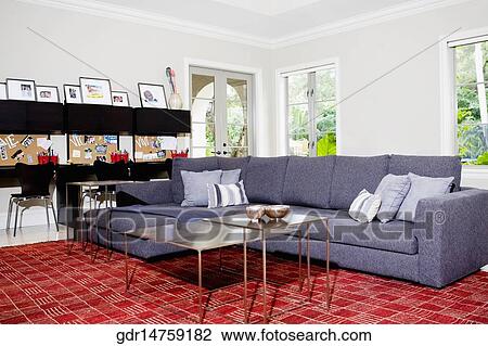 Interiors of a living room View Large Photo Image Stock Image - Interiors of a living room. Fotosearch