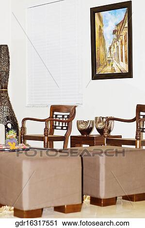 Interiors of a living room View Large Photo Image Stock Image - Interiors of a living room. Fotosearch
