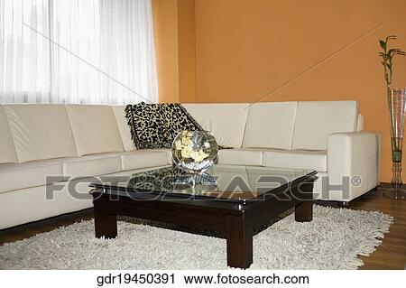 Stock Image - Interiors of a living room. Fotosearch