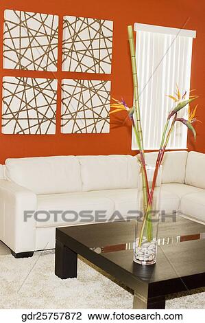 Interiors of a living room View Large Photo Image Stock Image - Interiors of a living room. Fotosearch