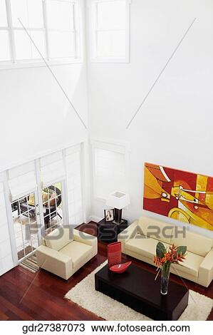 Stock Image - Interiors of a living room. Fotosearch