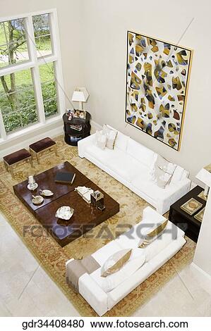 Stock Image - Interiors of a living room. Fotosearch