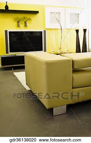Stock Image - Interiors of a living room. Fotosearch