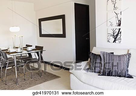 Interiors of a living room View Large Photo Image Stock Image - Interiors of a living room. Fotosearch