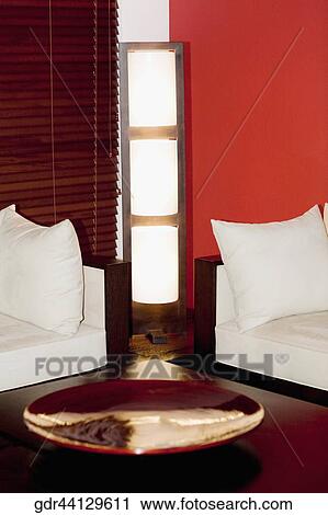 Interiors of a living room View Large Photo Image Stock Image - Interiors of a living room. Fotosearch