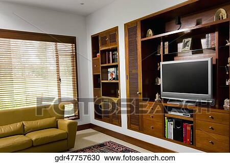Interiors of a living room View Large Photo Image Stock Image - Interiors of a living room. Fotosearch