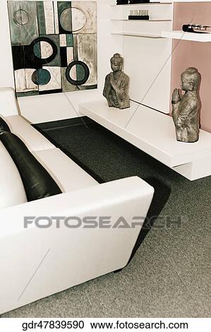 Interiors of a living room View Large Photo Image Stock Image - Interiors of a living room. Fotosearch