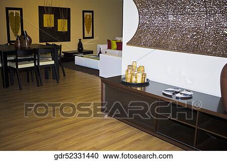 Interiors of a living room View Large Photo Image Stock Image - Interiors of a living room. Fotosearch